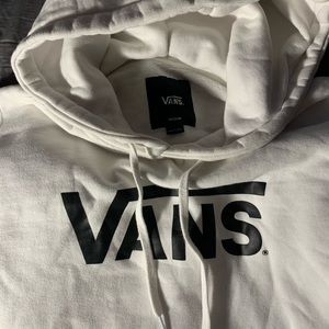 Vans white hoodie sweatshirt originally $50